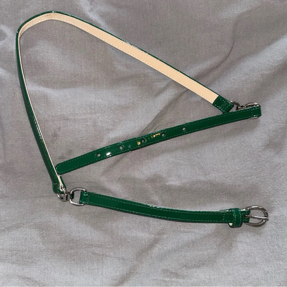Talbots Green Genuine Patent Leather Belt S